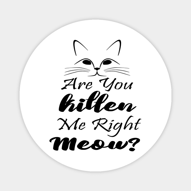 Are you kitten me right meow Magnet by ShopInvention